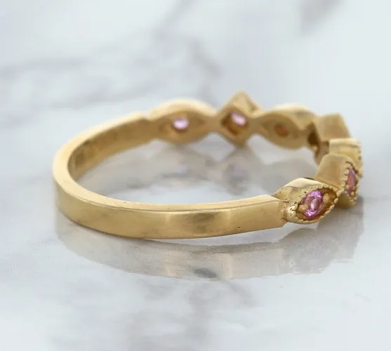 0.22ctw Pink Sapphire Alternating Marquise Ring in 14K Rose Gold