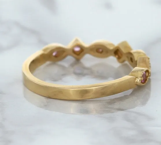0.22ctw Pink Sapphire Alternating Marquise Ring in 14K Rose Gold