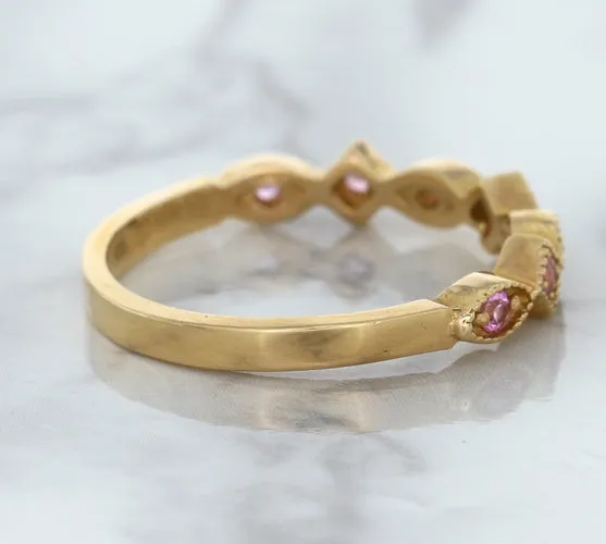 0.22ctw Pink Sapphire Alternating Marquise Ring in 14K Rose Gold