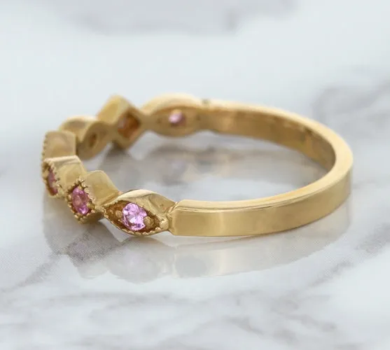 0.22ctw Pink Sapphire Alternating Marquise Ring in 14K Rose Gold