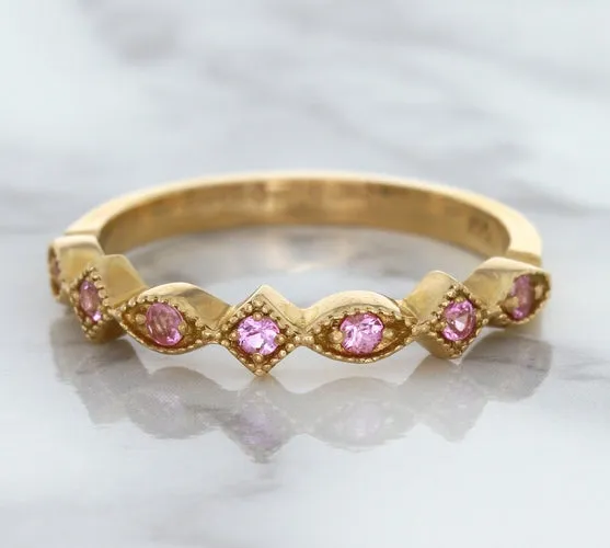 0.22ctw Pink Sapphire Alternating Marquise Ring in 14K Rose Gold