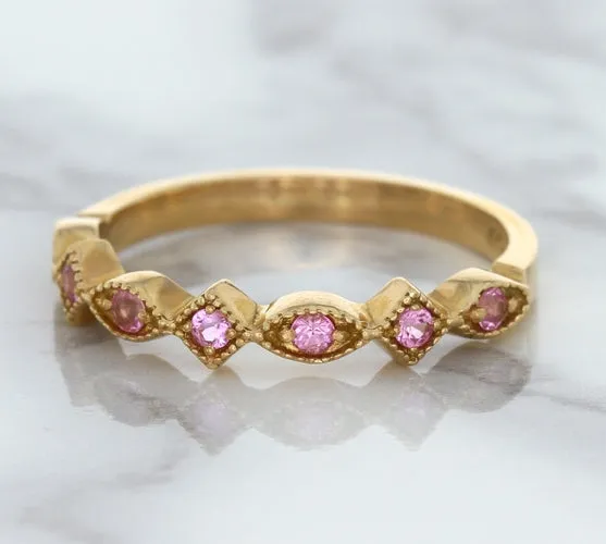 0.22ctw Pink Sapphire Alternating Marquise Ring in 14K Rose Gold