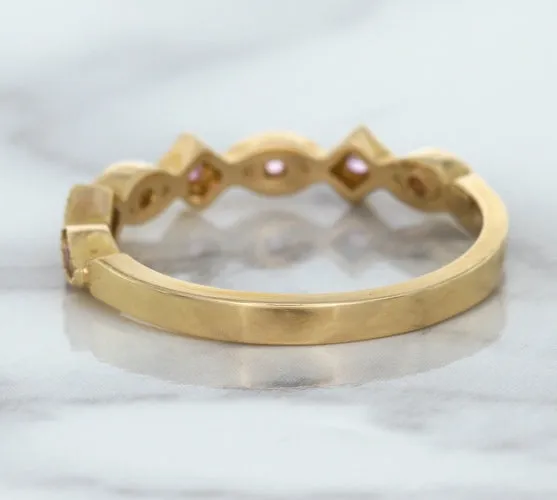 0.22ctw Pink Sapphire Alternating Marquise Ring in 14K Rose Gold