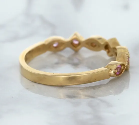 0.22ctw Pink Sapphire Alternating Marquise Ring in 14K Rose Gold