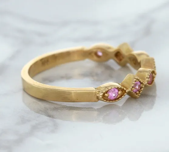 0.22ctw Pink Sapphire Alternating Marquise Ring in 14K Rose Gold