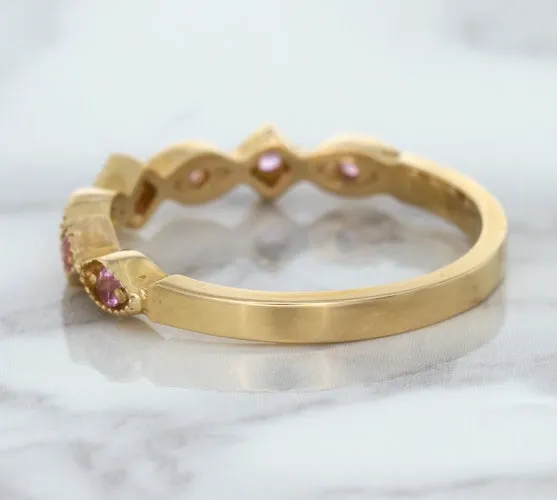 0.22ctw Pink Sapphire Alternating Marquise Ring in 14K Rose Gold