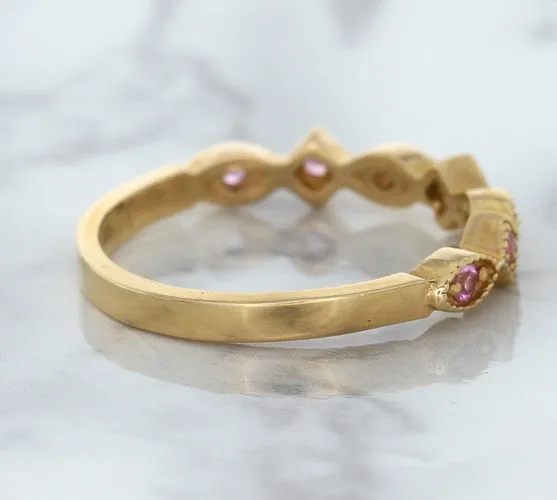 0.22ctw Pink Sapphire Alternating Marquise Ring in 14K Rose Gold