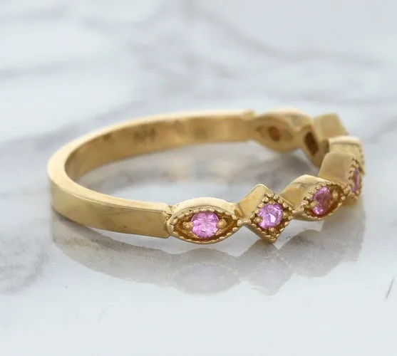 0.22ctw Pink Sapphire Alternating Marquise Ring in 14K Rose Gold