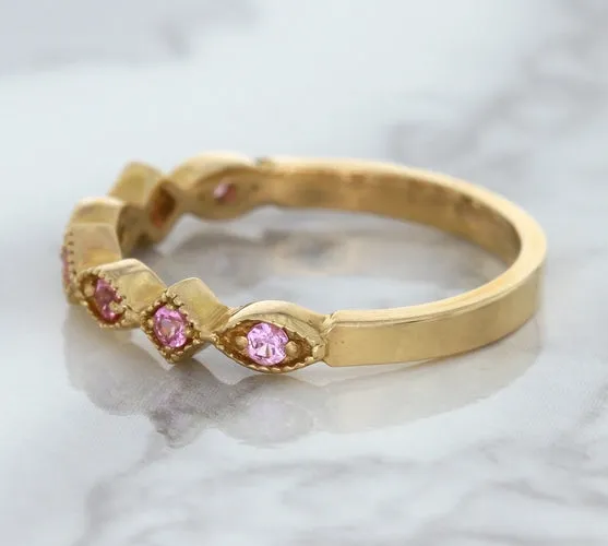 0.22ctw Pink Sapphire Alternating Marquise Ring in 14K Rose Gold
