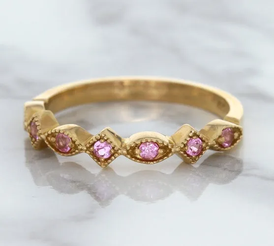 0.22ctw Pink Sapphire Alternating Marquise Ring in 14K Rose Gold