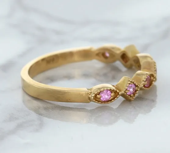 0.22ctw Pink Sapphire Alternating Marquise Ring in 14K Rose Gold