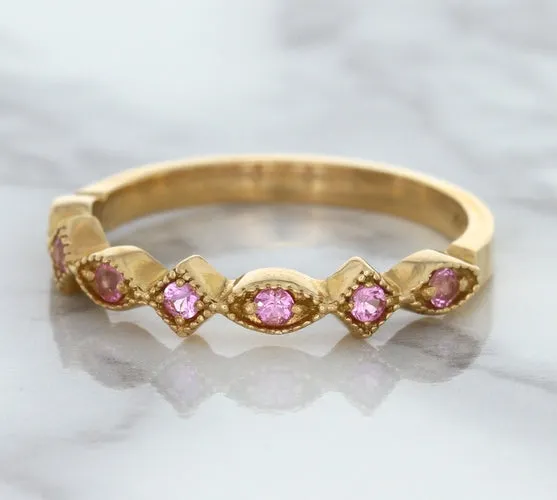 0.22ctw Pink Sapphire Alternating Marquise Ring in 14K Rose Gold