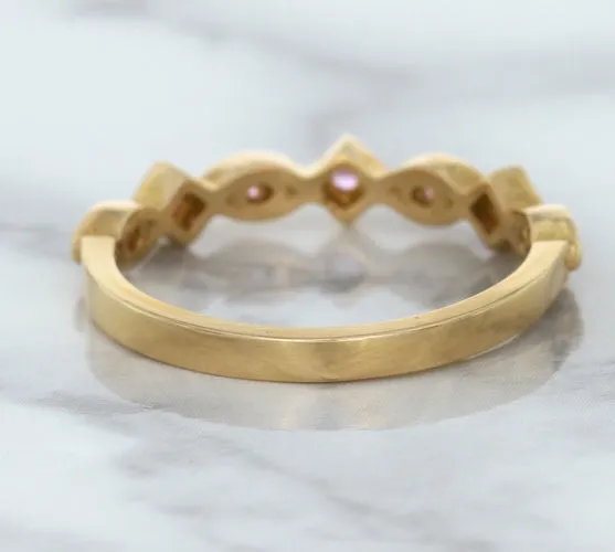 0.22ctw Pink Sapphire Alternating Marquise Ring in 14K Rose Gold