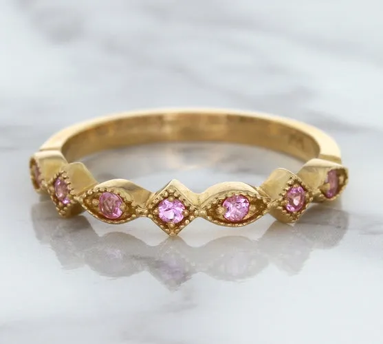 0.22ctw Pink Sapphire Alternating Marquise Ring in 14K Rose Gold
