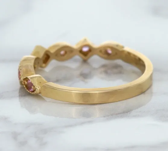 0.22ctw Pink Sapphire Alternating Marquise Ring in 14K Rose Gold