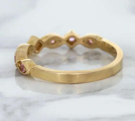 0.22ctw Pink Sapphire Alternating Marquise Ring in 14K Rose Gold
