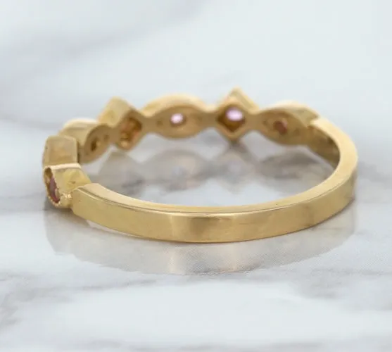0.22ctw Pink Sapphire Alternating Marquise Ring in 14K Rose Gold