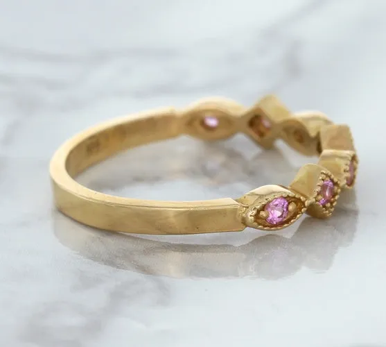 0.22ctw Pink Sapphire Alternating Marquise Ring in 14K Rose Gold