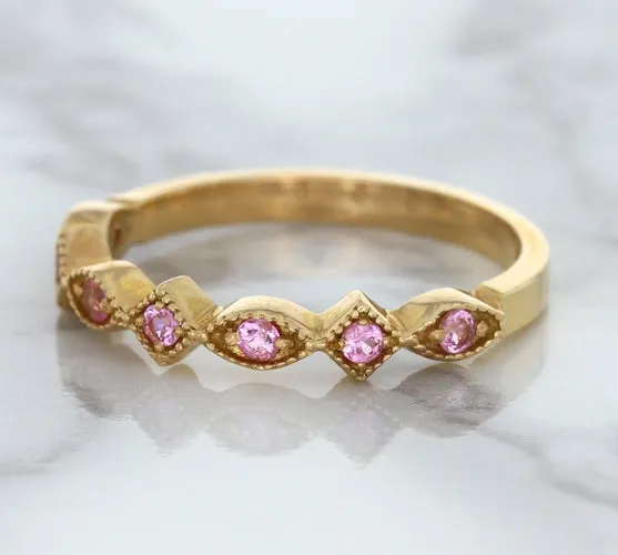 0.22ctw Pink Sapphire Alternating Marquise Ring in 14K Rose Gold