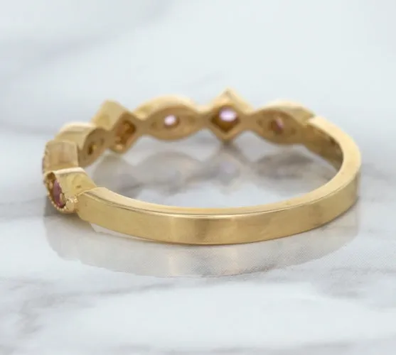 0.22ctw Pink Sapphire Alternating Marquise Ring in 14K Rose Gold