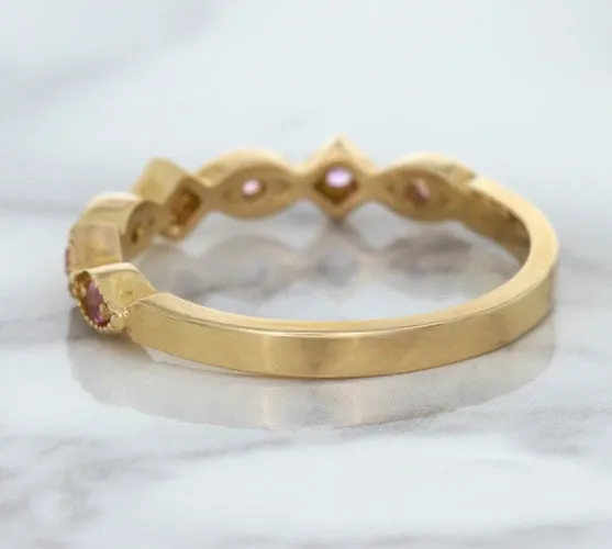 0.22ctw Pink Sapphire Alternating Marquise Ring in 14K Rose Gold