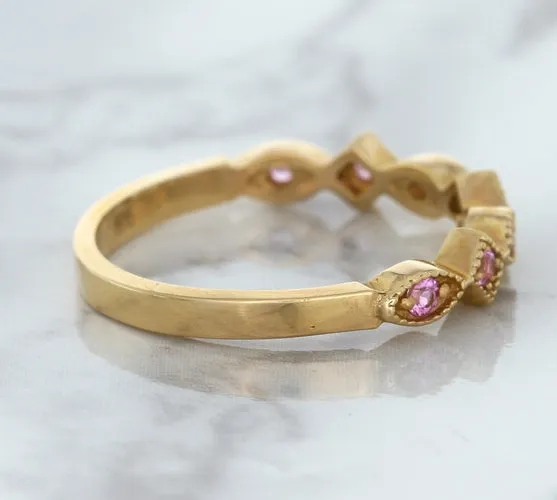 0.22ctw Pink Sapphire Alternating Marquise Ring in 14K Rose Gold