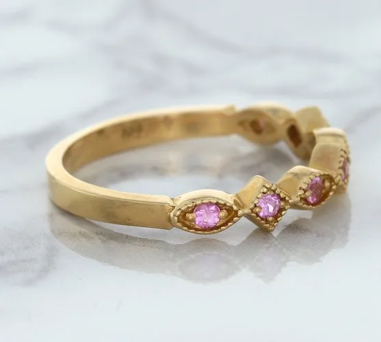 0.22ctw Pink Sapphire Alternating Marquise Ring in 14K Rose Gold