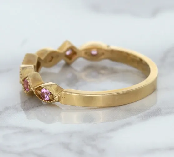 0.22ctw Pink Sapphire Alternating Marquise Ring in 14K Rose Gold