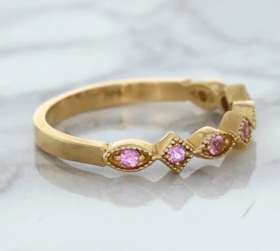 0.22ctw Pink Sapphire Alternating Marquise Ring in 14K Rose Gold