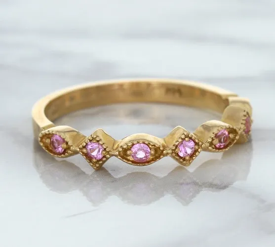 0.22ctw Pink Sapphire Alternating Marquise Ring in 14K Rose Gold