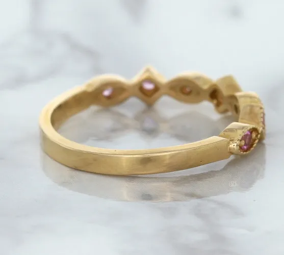 0.22ctw Pink Sapphire Alternating Marquise Ring in 14K Rose Gold