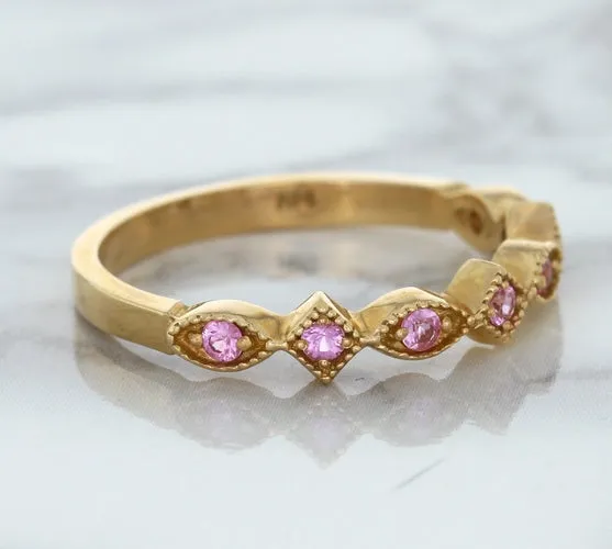 0.22ctw Pink Sapphire Alternating Marquise Ring in 14K Rose Gold