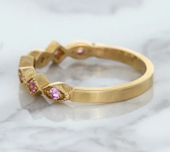 0.22ctw Pink Sapphire Alternating Marquise Ring in 14K Rose Gold