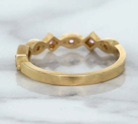 0.22ctw Pink Sapphire Alternating Marquise Ring in 14K Rose Gold