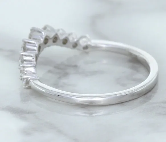0.45ctw Diamond Curved Band in 18K White Gold