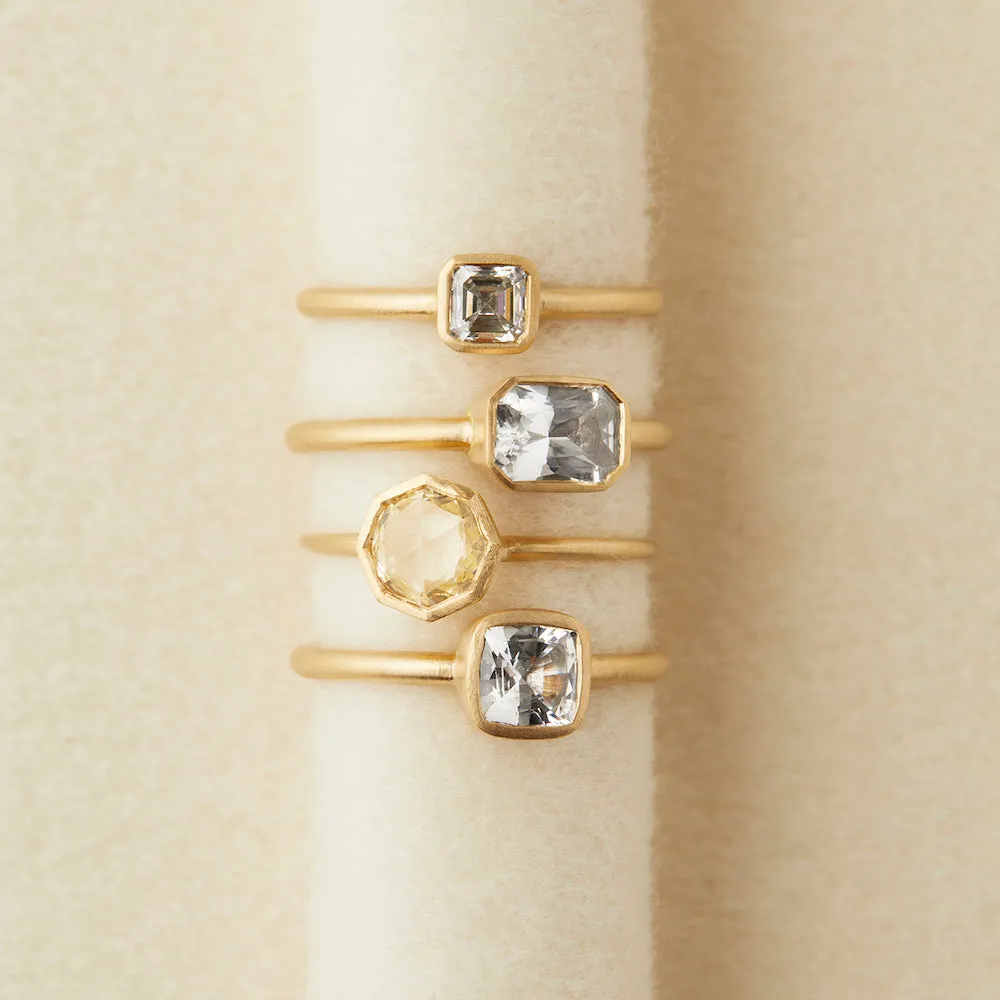 0.5 Carat One-of-a-Kind Square Emerald Cut Diamond Ring | DR38-OOAK