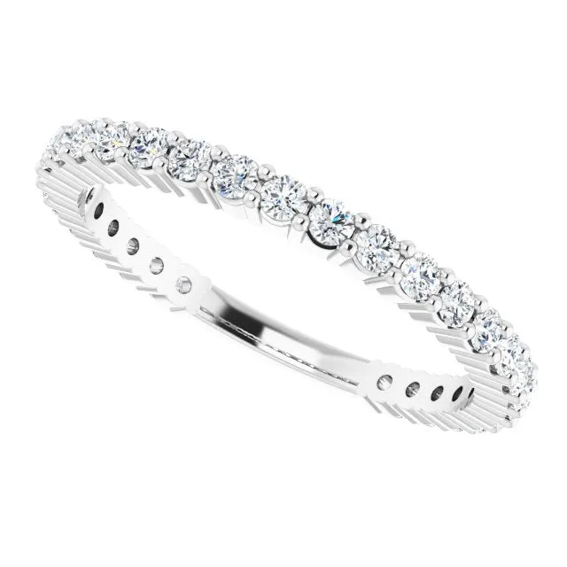 0.50 ct. Round Cut Diamond Delicate Stackable Wedding Band