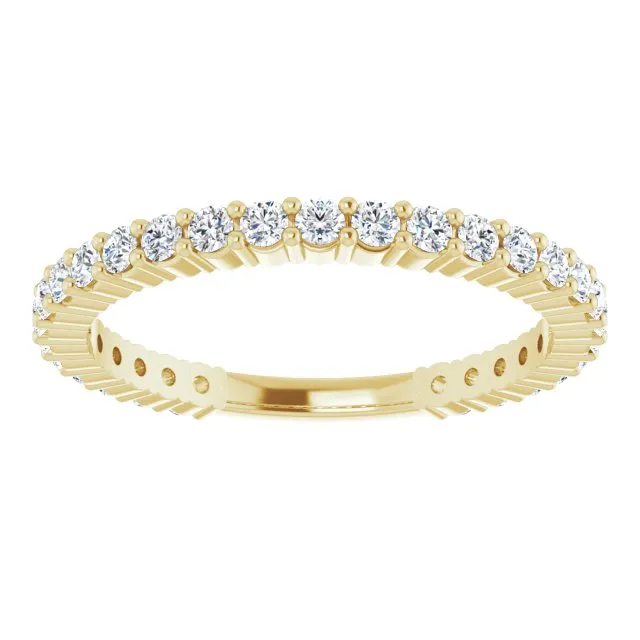 0.50 ct. Round Cut Diamond Delicate Stackable Wedding Band