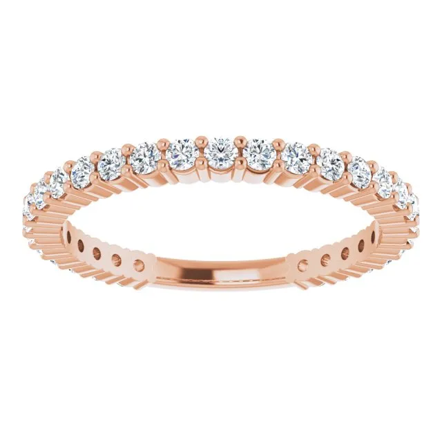 0.50 ct. Round Cut Diamond Delicate Stackable Wedding Band