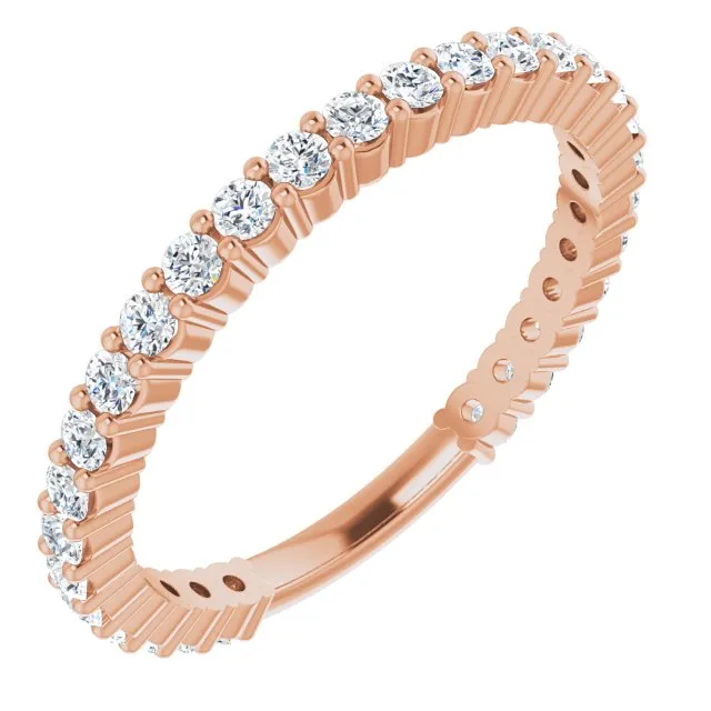 0.50 ct. Round Cut Diamond Delicate Stackable Wedding Band