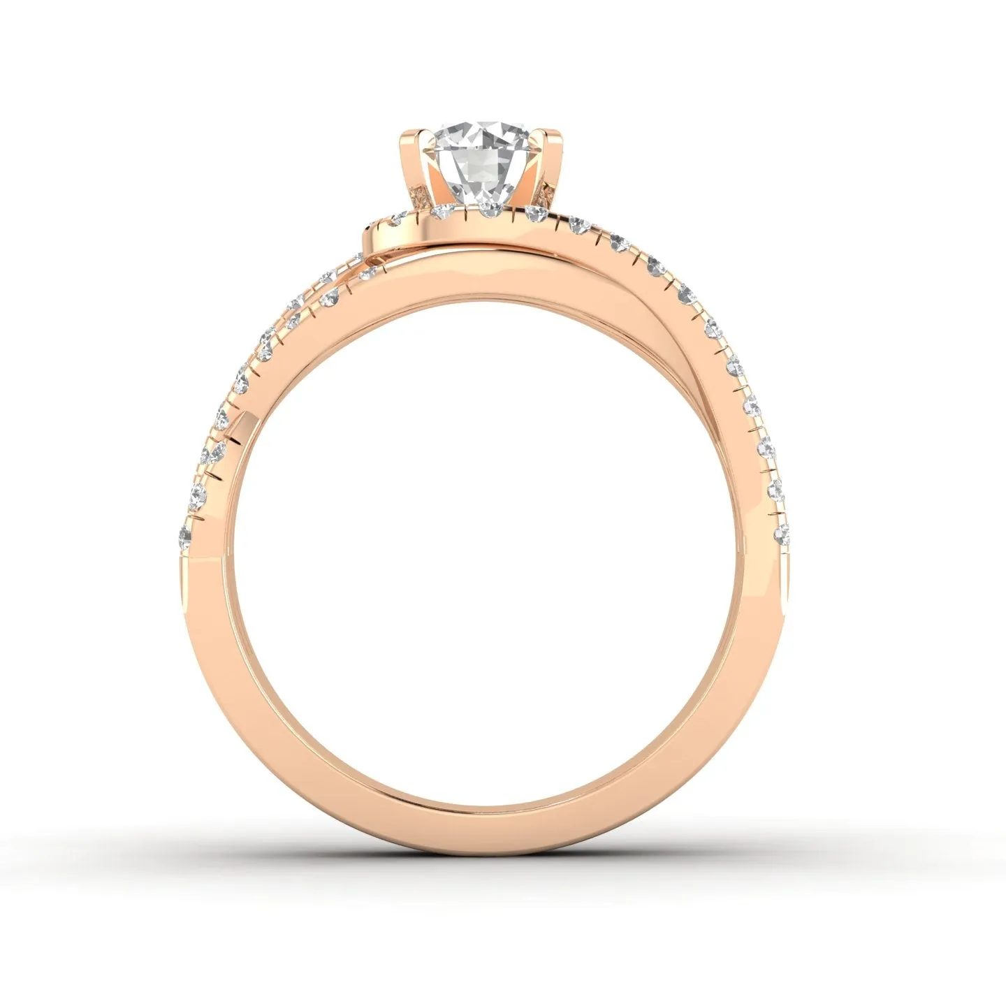 1.00ctw Diamond Halo Engagement Ring in 14k Rose Gold (J-K, I2-I3)