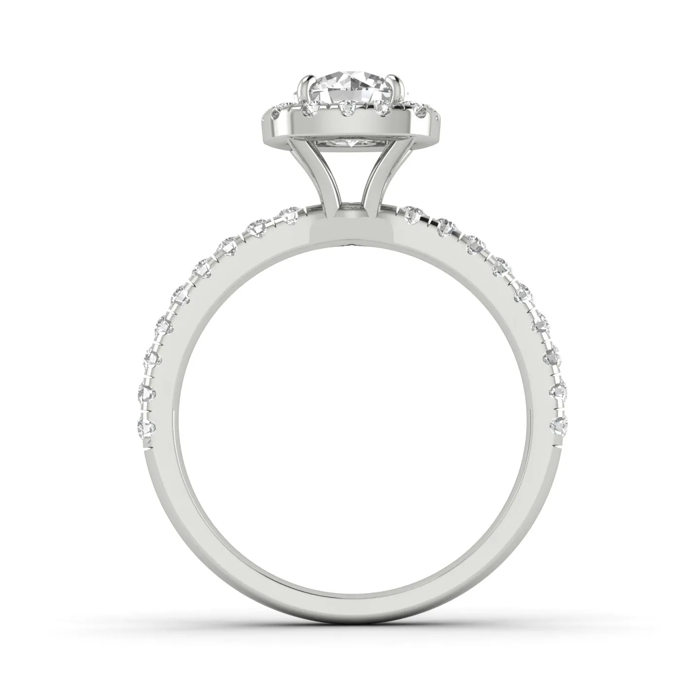 1.00ctw Diamond Halo Engagement Ring in 14k White Gold (J-K, I2-I3)