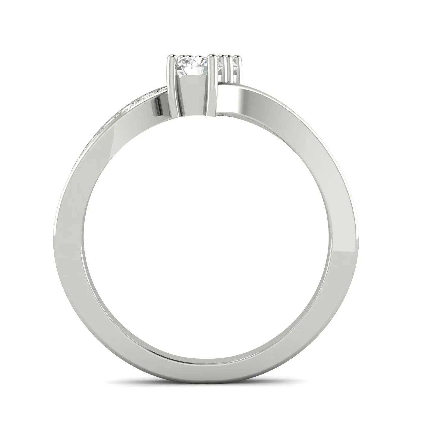 1.00ctw Diamond Two Stone Ring in 10k White Gold (K-L, I2-I3)