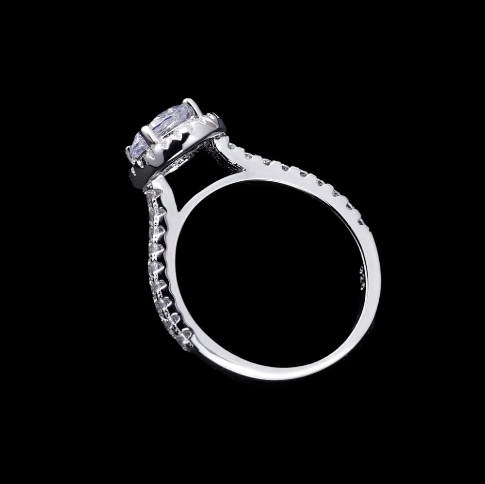 1.0Ct Halo Diamond Engagement Rings