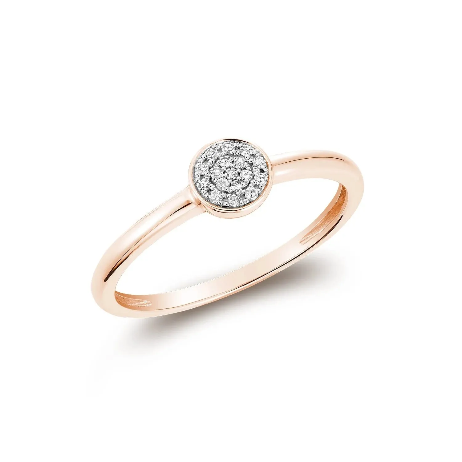 10K Gold (0.05ct) Cluster Diamond Ring