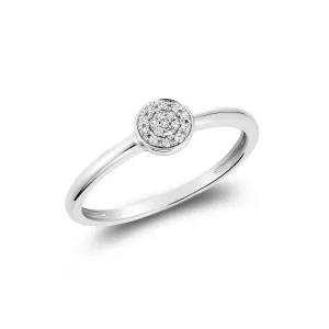10K Gold (0.05ct) Cluster Diamond Ring