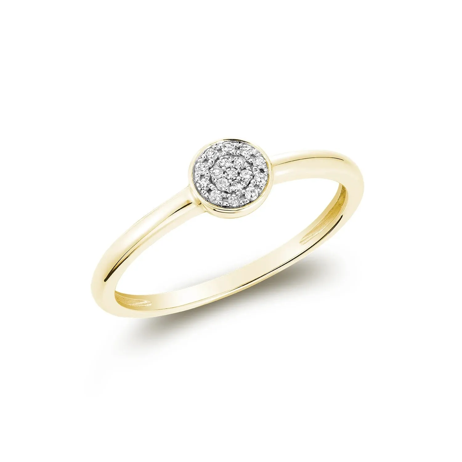 10K Gold (0.05ct) Cluster Diamond Ring