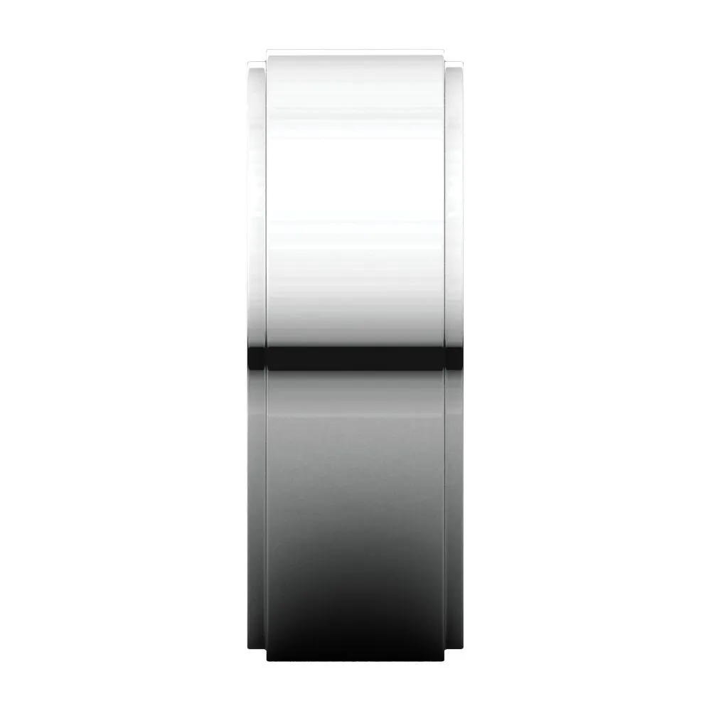 10k White Gold 7mm Flat Edge Band, Size 10