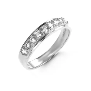 10K White Gold CZ Matching Band