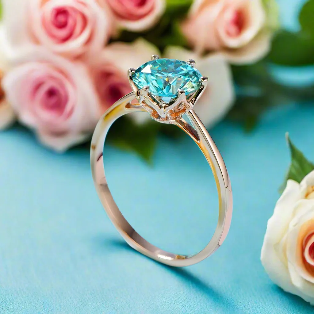 1.2ct Round Diamond 10k Rose Gold Ring